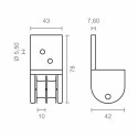 Koło pasowe pergoli Micel TLD19 Nylon 4,3 x 4,2 x 7,8 cm Frontowy Biały