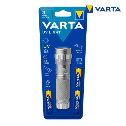 Latarka Varta Lampa UV Szary Aluminium