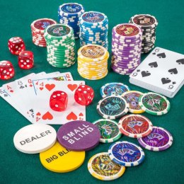 Zestaw pokerowy Texas Holdem Black Jack 500 żetonów