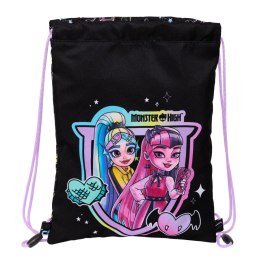 Worek na buty ze sznurkami Monster High Czarny 26 x 34 x 1 cm