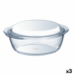 Garnek z Pokrywką Pyrex Essentials Przezroczysty 2,1 L (3 Sztuk)