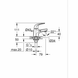 Kran jednouchwytowy Grohe 20576000 Metal