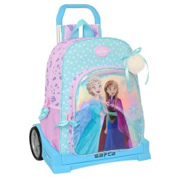 Torba szkolna z kółkami Frozen Cool days Fiolet Błękitne niebo 33 x 42 x 14 cm