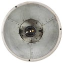 Industrialna lampa sufitowa, srebrna, E27, drewno mango