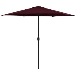 Parasol ogrodowy na słupku aluminiowym, 270x246 cm, bordowy