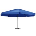 Parasol ogrodowy na słupku aluminiowym, 500 cm, lazurowy