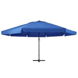 Parasol ogrodowy na słupku aluminiowym, 500 cm, lazurowy