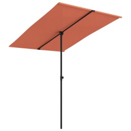 Parasol ogrodowy na słupku aluminiowym, 2x1,5 m, terakota