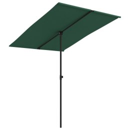 Parasol ogrodowy na słupku aluminiowym, 2x1,5 m, zielony