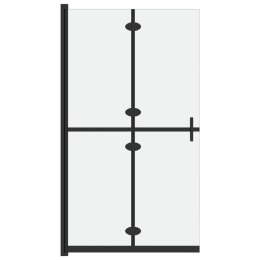 Składana ścianka prysznicowa, mrożone szkło ESG, 100x190 cm