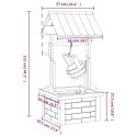Fontanna z pompą-studnia życzeń, 57x50x112 cm, drewno jodłowe