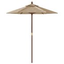 Parasol ogrodowy na drewnianym słupku, taupe, 196x231 cm