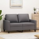 2-osobowa sofa, szary, 120 cm, sztuczna skóra