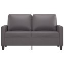 2-osobowa sofa, szary, 120 cm, sztuczna skóra