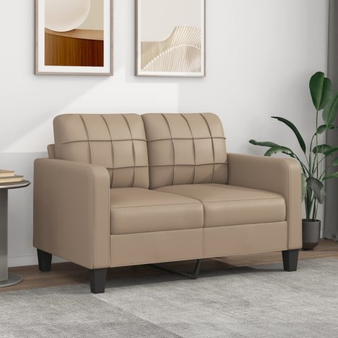 2-osobowa sofa, kolor cappuccino, 120 cm, sztuczna skóra