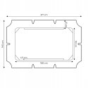 Daszek do huśtawki 188 x 110 cm wodoodporne poszycie szary ModernHome