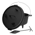 Broil-master® Kociołek żeliwny z nóżkami, 4 l, czarny