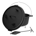 Broil-master® Kociołek żeliwny z nóżkami, z podkładką 13 L