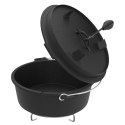 Broil-master® Kociołek żeliwny z nóżkami, z podkładką 13 L