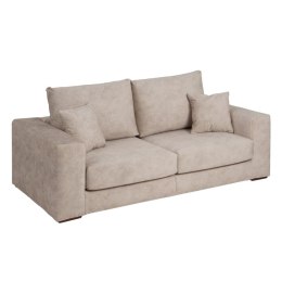 Sofa Beżowy Włókno drewno sosnowe Guma Piankowa 206 x 88 x 100 cm