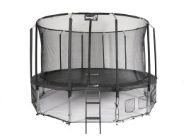 Trampolina Ogrodowa Jumpi 487cm/16FT Maxy Comfort Czarna Z Wewnętrzną Siatką