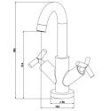 SCHÜTTE Bateria umywalkowa ELIOT z 2 kurkami, chromowa