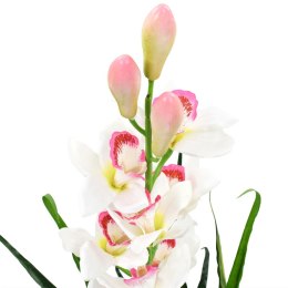 Sztuczny storczyk cymbidium z doniczką, 100 cm, zielony