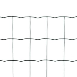 Euro ogrodzenie, stalowe, 25 x 0,8 m, zielone