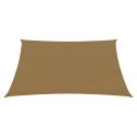 Żagiel przeciwsłoneczny, 160 g/m², kolor taupe, 4x4 m, HDPE