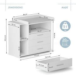 INFANTASTIC Przewijak 113 x 53 x 101 cm