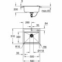 Zlewozmywak jednokomorowy Grohe K700 Szary