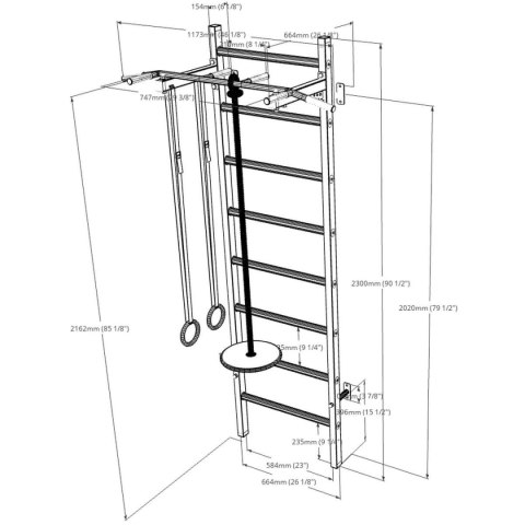 DRABINKA GIMNASTYCZNA DREWNIANO METALOWA Z DREWNIANYM DRĄŻKIEM I AKCESORIAMI BENCHK 221W A204 DRABINKA GIMNASTYCZNA DREWNIANO METALOWA Z DREWNIANYM DRĄŻKIEM I AKCESORIAMI BENCHK 221W A204