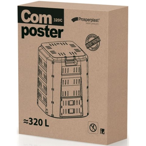 KOMPOSTOWNIK OGRODOWY COMPOGREEN 320L PROSPERPLAST KOMPOSTOWNIK OGRODOWY COMPOGREEN 320L PROSPERPLAST