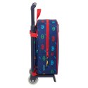 Torba szkolna z kółkami PJ Masks Ready Granatowy 22 x 27 x 10 cm