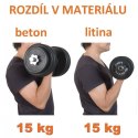 Hantla stalowa chromowana MOVIT profesjonalna, talerze z gryfem, 30 kg