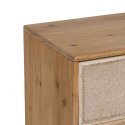 Stolik Nocny GEREL Naturalny Drewno świerkowe Drewno MDF Naturalne Włókno 46 x 37 x 76 cm