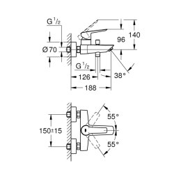 Kran jednouchwytowy Grohe 23206002