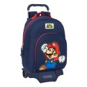 Torba szkolna z kółkami Super Mario World Granatowy 32 x 42 x 15 cm