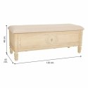 Taboret Alexandra House Living Beżowy Gąbka Drewno świerkowe 43 x 48 x 120 cm