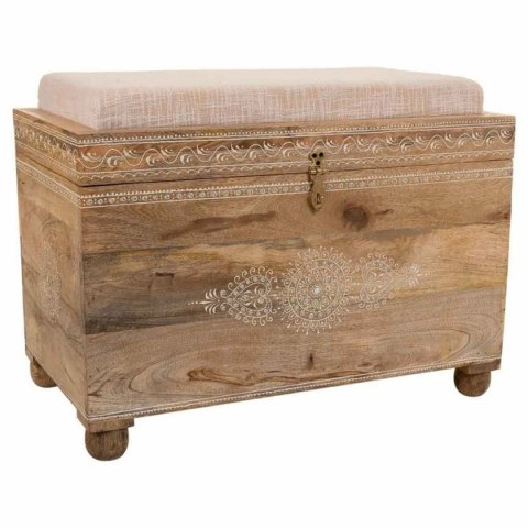 Taboret Alexandra House Living Biały Naturalny Drewno mango Drewno MDF 40 x 47 x 72 cm