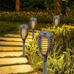 POCHODNIA LAMPA SOLARNA TAŃCZĄCE PŁOMYKI 12 LED SMD 7,5x7,5x46,5CM SZARA - 12szt