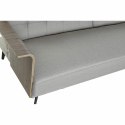 Kanapa z Funkcją Spania DKD Home Decor 203 x 87 x 81 cm Czarny Beżowy Metal Brązowy