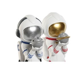 Figurka Dekoracyjna Home ESPRIT Niebieski Biały Czerwony Złoty Kobieta Astronauta 11 x 7 x 25 cm (2 Sztuk)