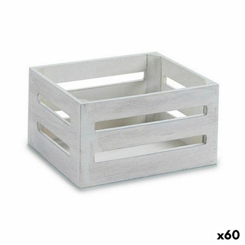 Pudełko ozdobne Biały Drewno 16 x 8 x 11 cm (60 Sztuk)