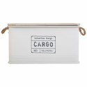 Kufer Alexandra House Living Cargo Biały Włókno konopne Metal Drewno świerkowe 38 x 60 x 33 cm