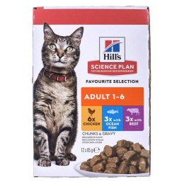 Karma dla kota Hill's Feline Adult Multipack Classic kurczak Ryba