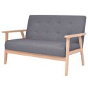 2-osobowa sofa materiałowa, ciemnoszara