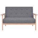 2-osobowa sofa materiałowa, ciemnoszara