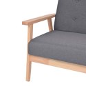 2-osobowa sofa materiałowa, ciemnoszara