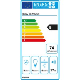 Okap konwencjonalny Balay 3BI997GX 90 cm 754 m3/h 250W B Srebrzysty Stal